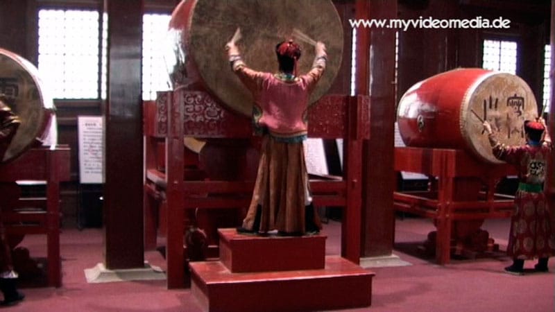 Drummers in drum tower Beijing