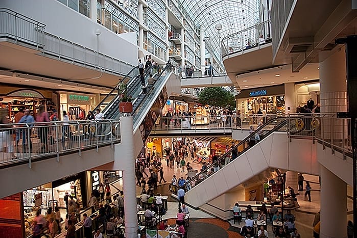 inside Eaton Centre Toronto