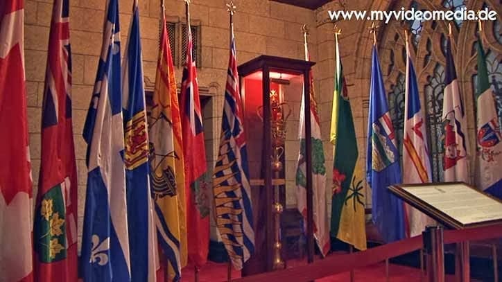 flags of the provinces and ceremonial baton