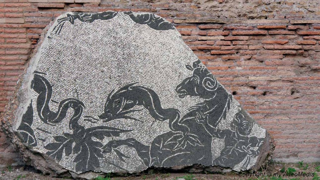 maritimes Mosaik in den Caracalla Thermen