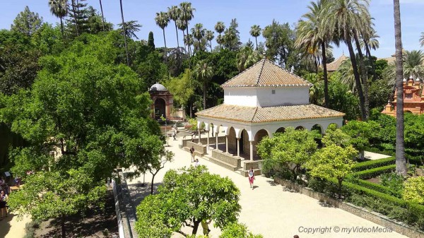 Garten Alcazar von Sevilla