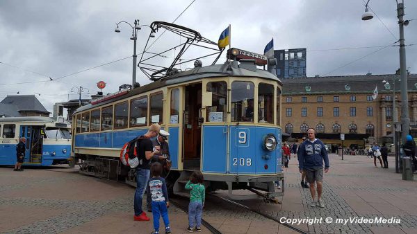 Tram to Liseberg Amusement Park