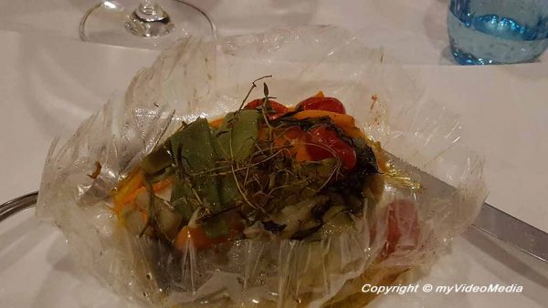 mullet with vegetables