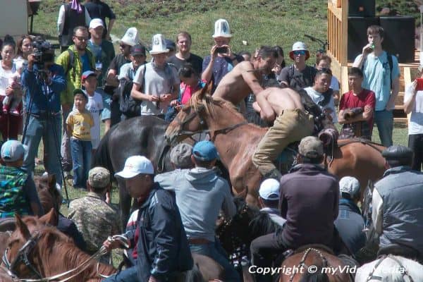Horse wrestling Jyrgalan Valley