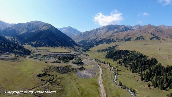 Jyrgalan aus der Vogelperspektive
