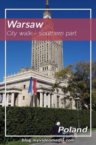 City walk in the southern part of Warsaw
