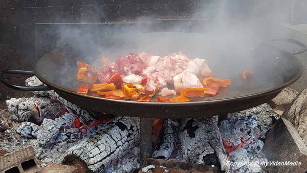 Cooking paella
