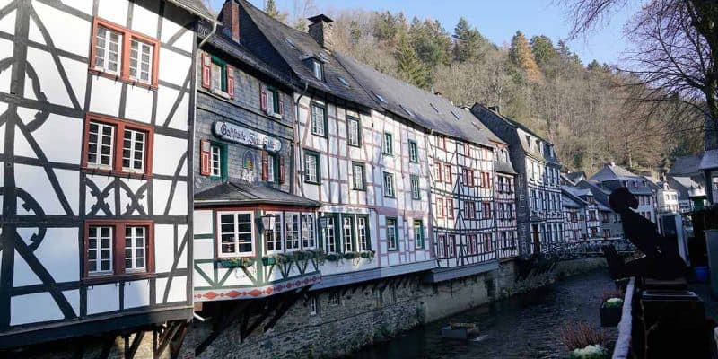 half-timbered houses along the Rur