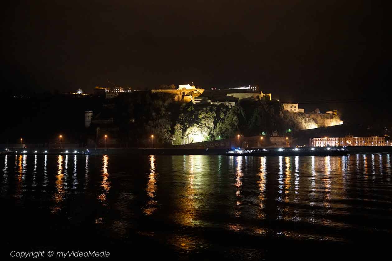 Ehrenbreitstein Fortress at night
