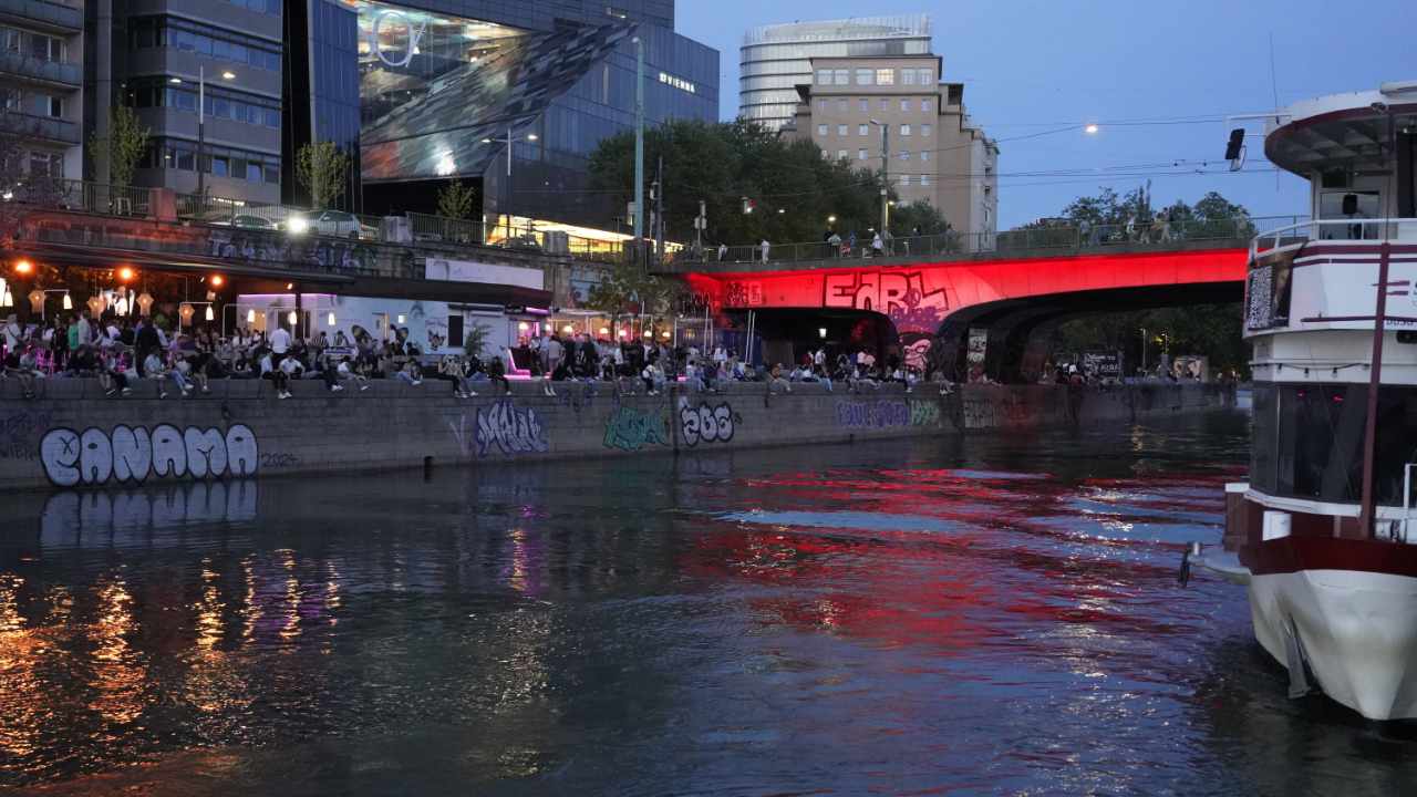 Vienna Gisela-Werbzirk-Promenadebei Nacht