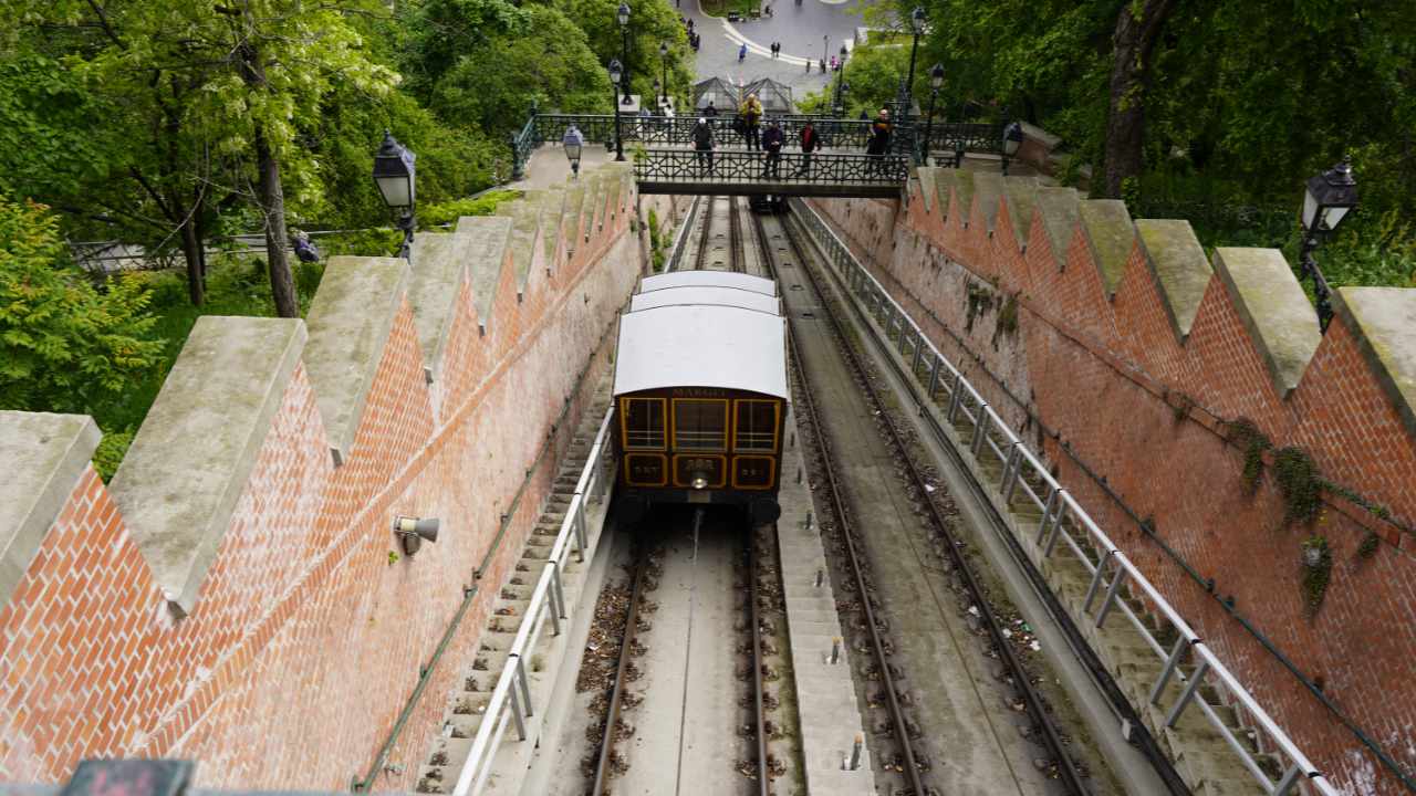 Furnicular to castle hill in Buda