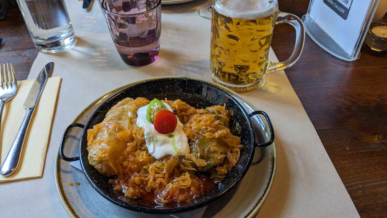 Cabbage rolls in Kiraly 100 Gastro Corner
