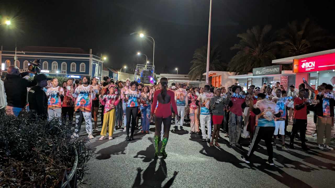 Traing for the Carnival parade in Mindelo